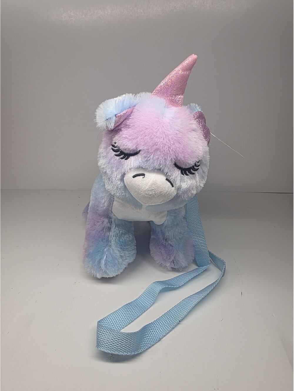 Unicorn Purse 10" Plush Girls Blue Handbag Accessory Soft Stuffed Animal